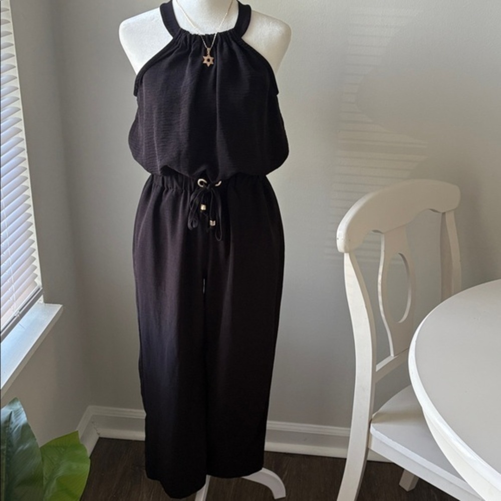 MICHAEL Michael Kors Black Halter Jumpsuit